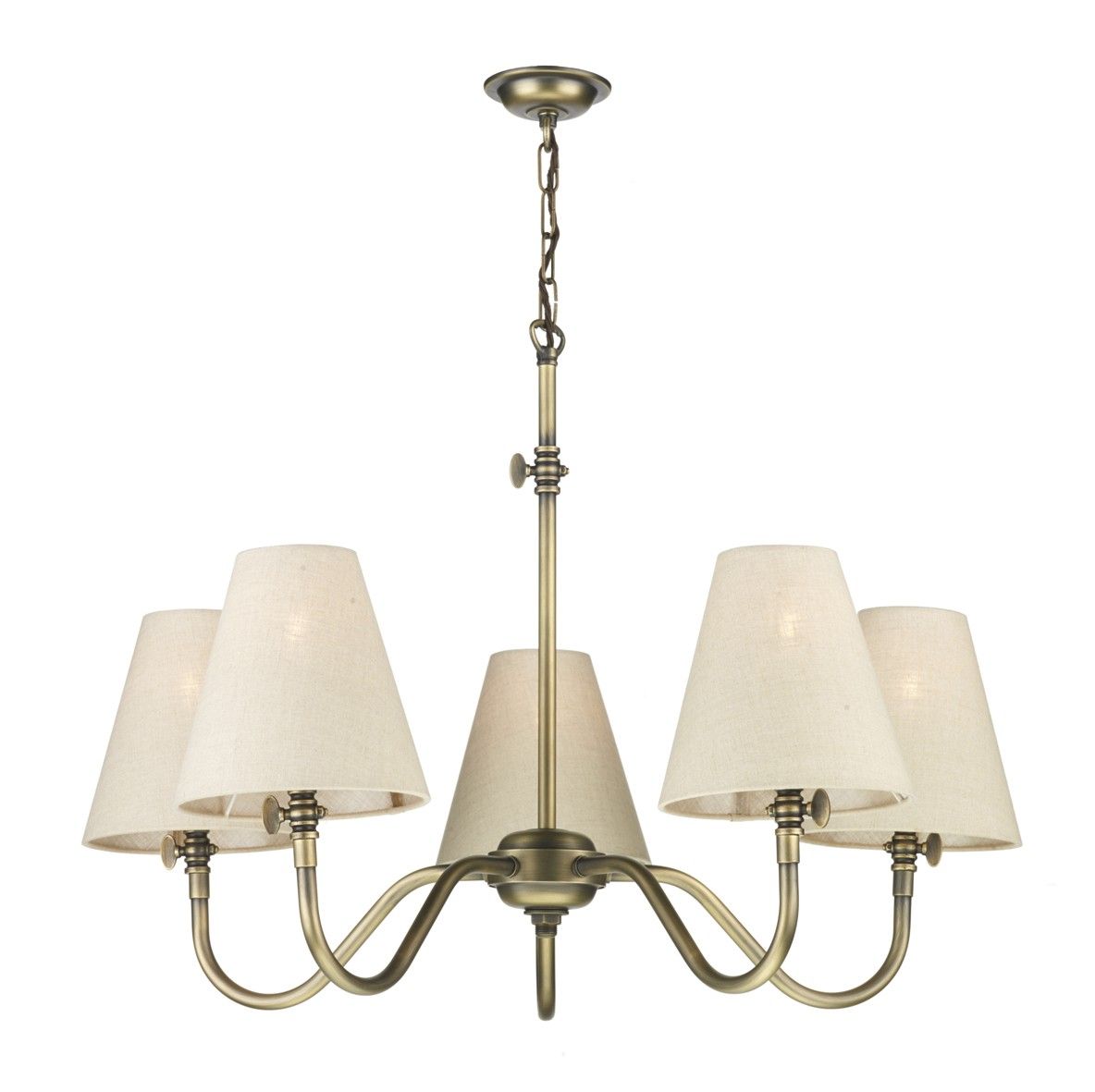 David Hunt Hicks 5/8Lt Centre Ceiling Light Antique Brass