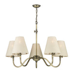 Hicks 5/8Lt Centre Ceiling Light Antique Brass