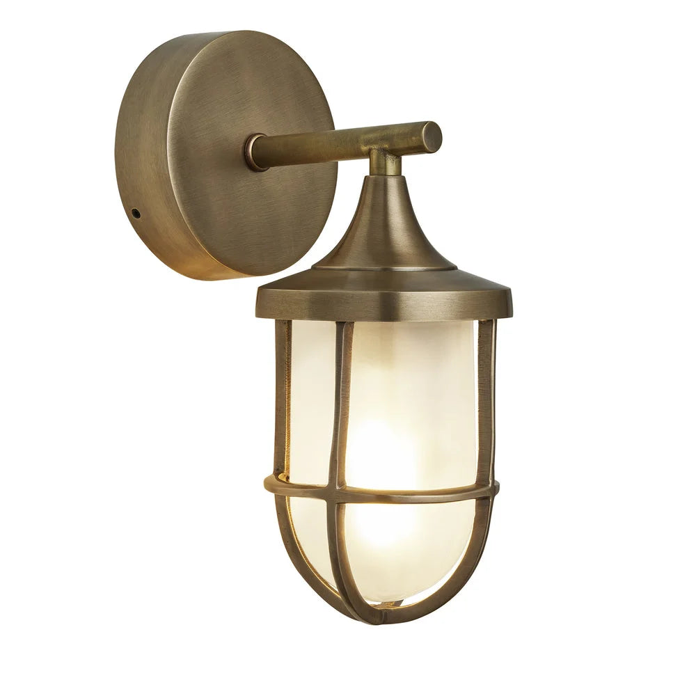 Harbour Outdoor & Bathroom Wall Light - Brass
