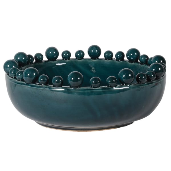 Bobble Edge Bowl - Grey/Cream/Teal/Blue