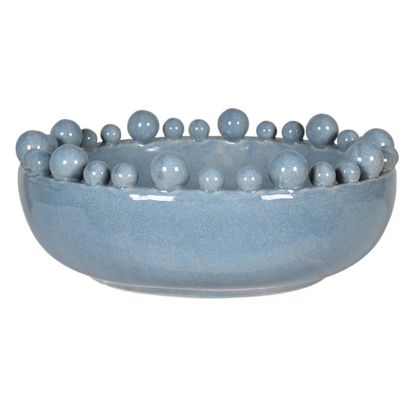 Bobble Edge Bowl - Grey/Cream/Teal/Blue