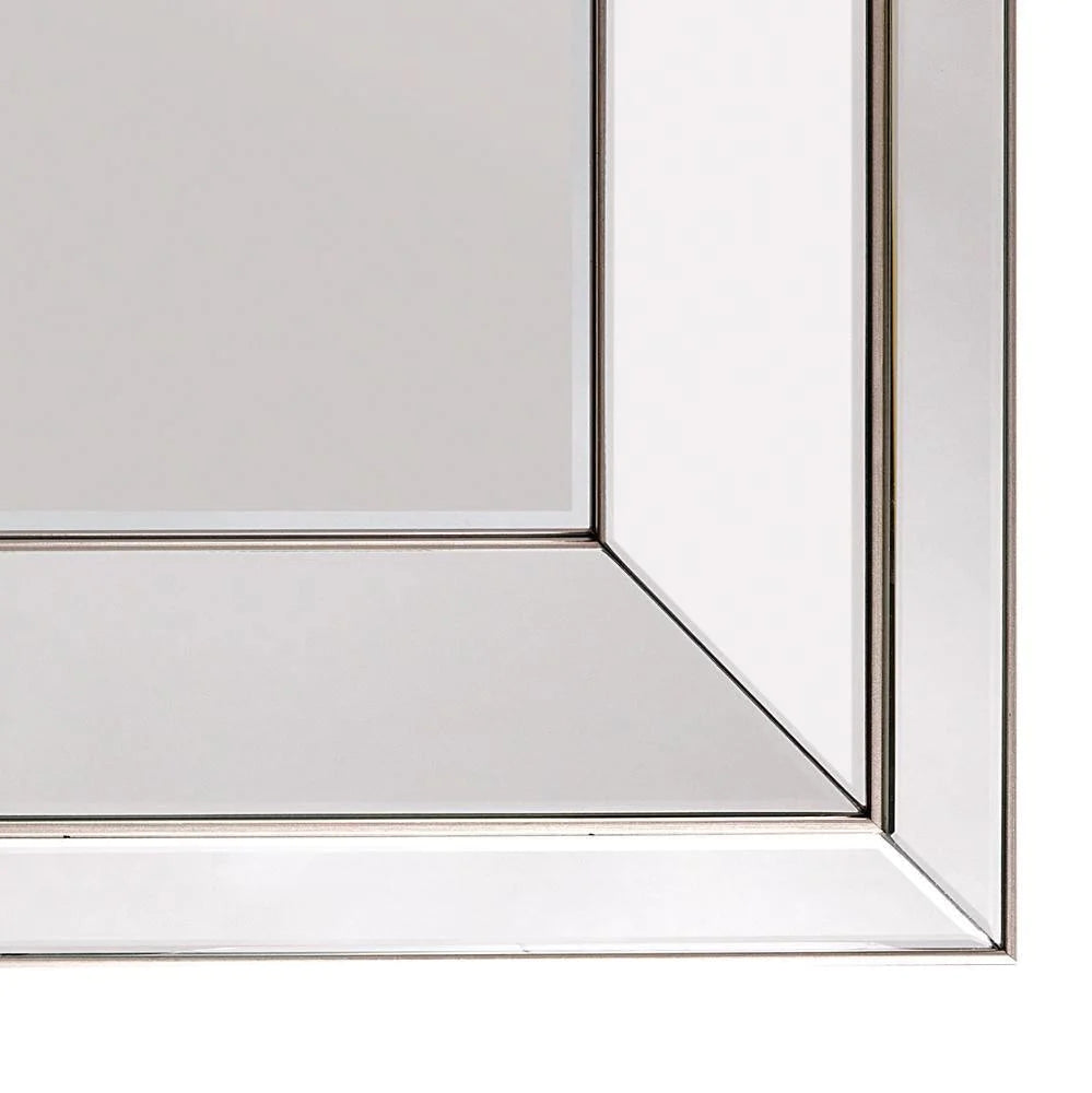 Annabella Rectangular Mirror - Silver Finish