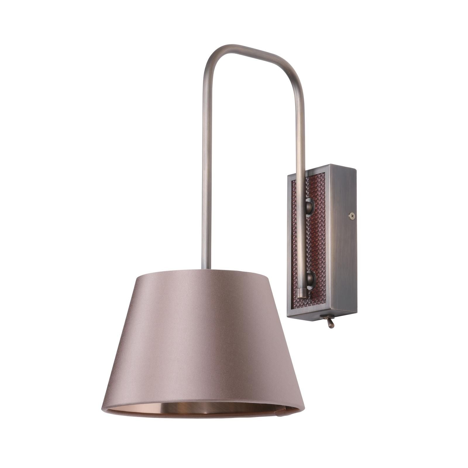 Hudson Wall Light- Antique Brass and Brown Bracket Only