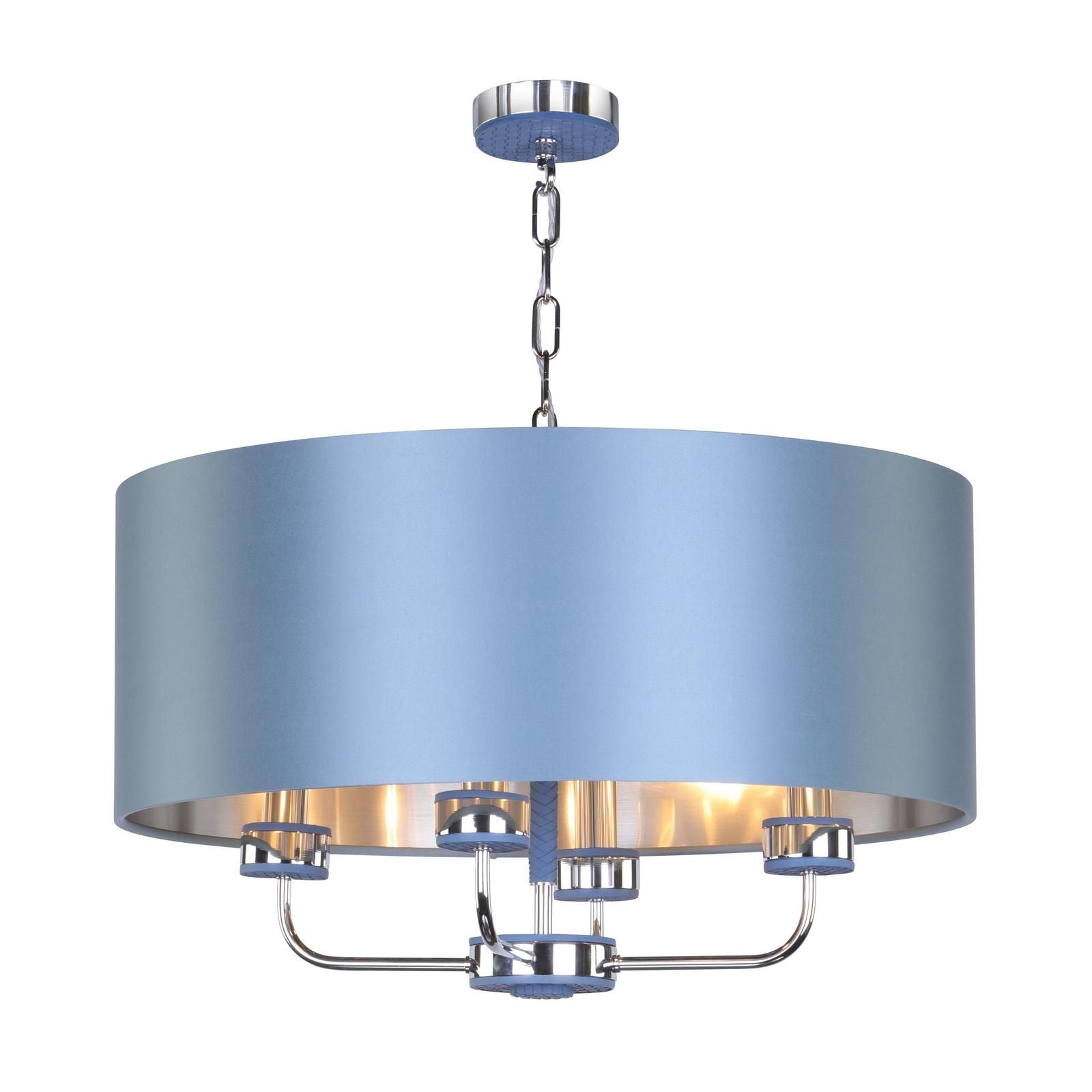 Hunter 4 Light Shadelier- Polished Chrome With Bespoke Shade