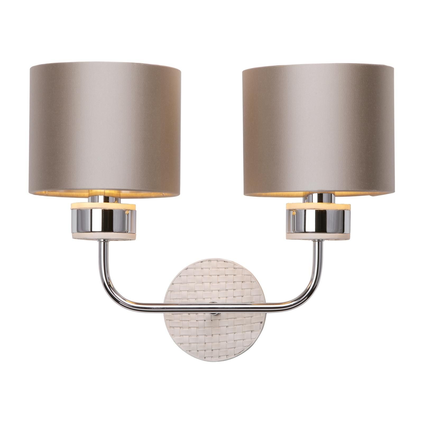 Hunter 2 Light Wall Light- Polished Chrome With Bespoke Shade