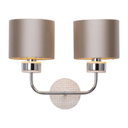 Hunter 2 Light Wall Light- Polished Chrome With Bespoke Shade