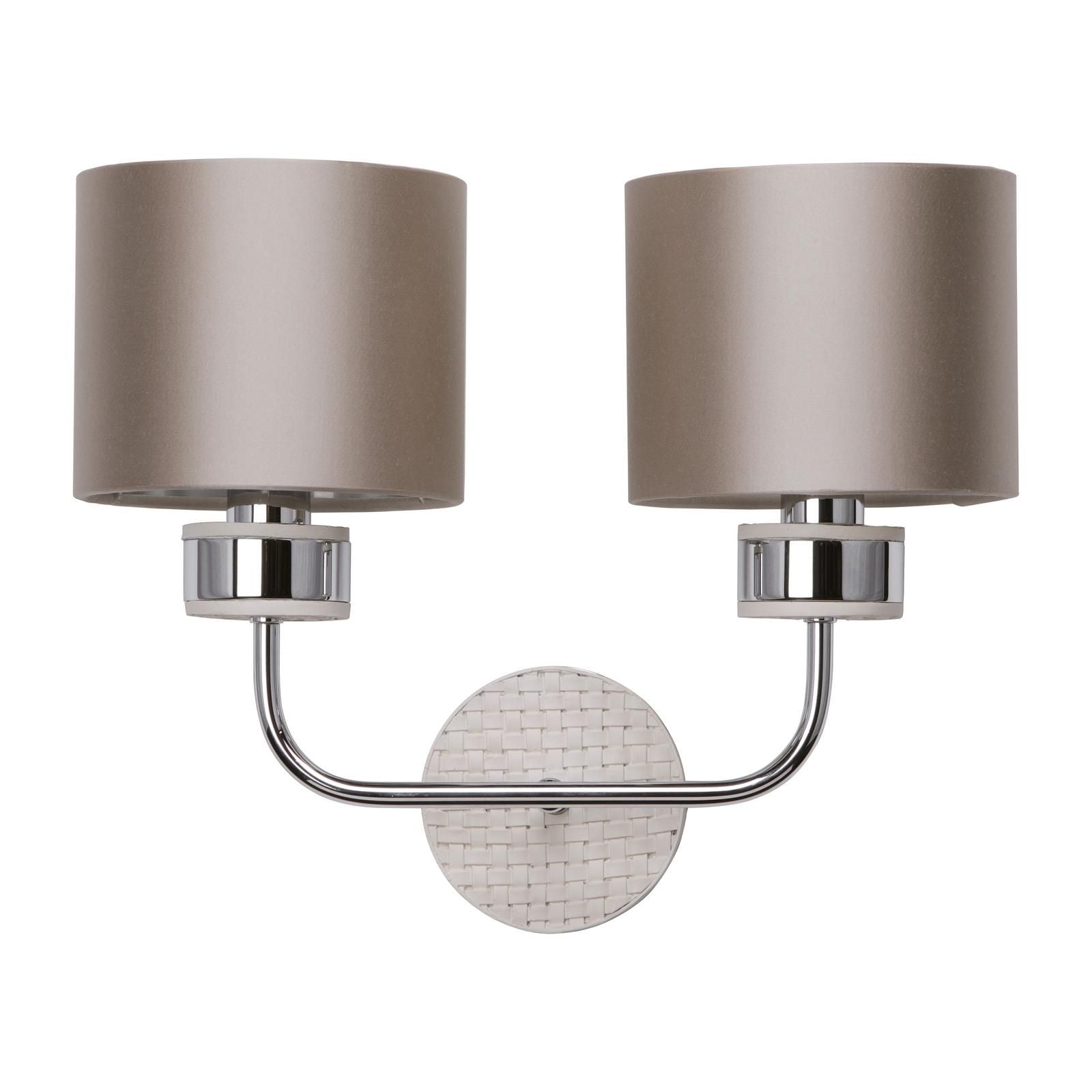 Hunter 2 Light Wall Light- Polished Chrome With Bespoke Shade