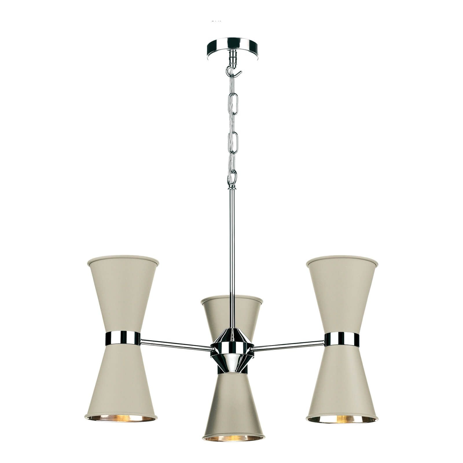 David Hunt Hyde 6/12Lt T Multi-Arm Pendant Complete with Bespoke Metal Shade