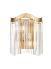 Comox 2lt Wall Light In Aged Brass