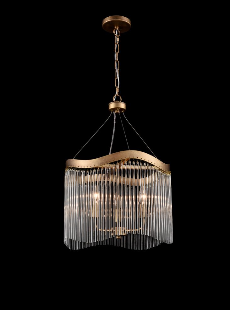 Comox 3/6lt Pendant In Aged Brass