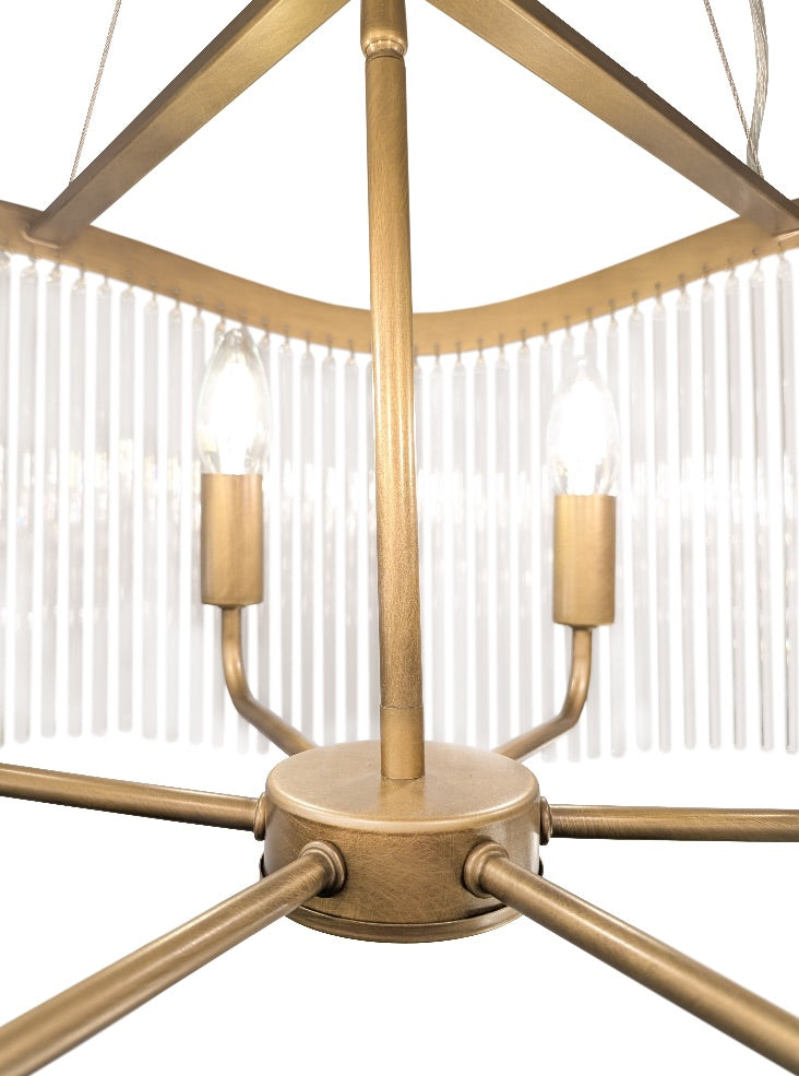 Comox 8lt Pendant In Aged Brass