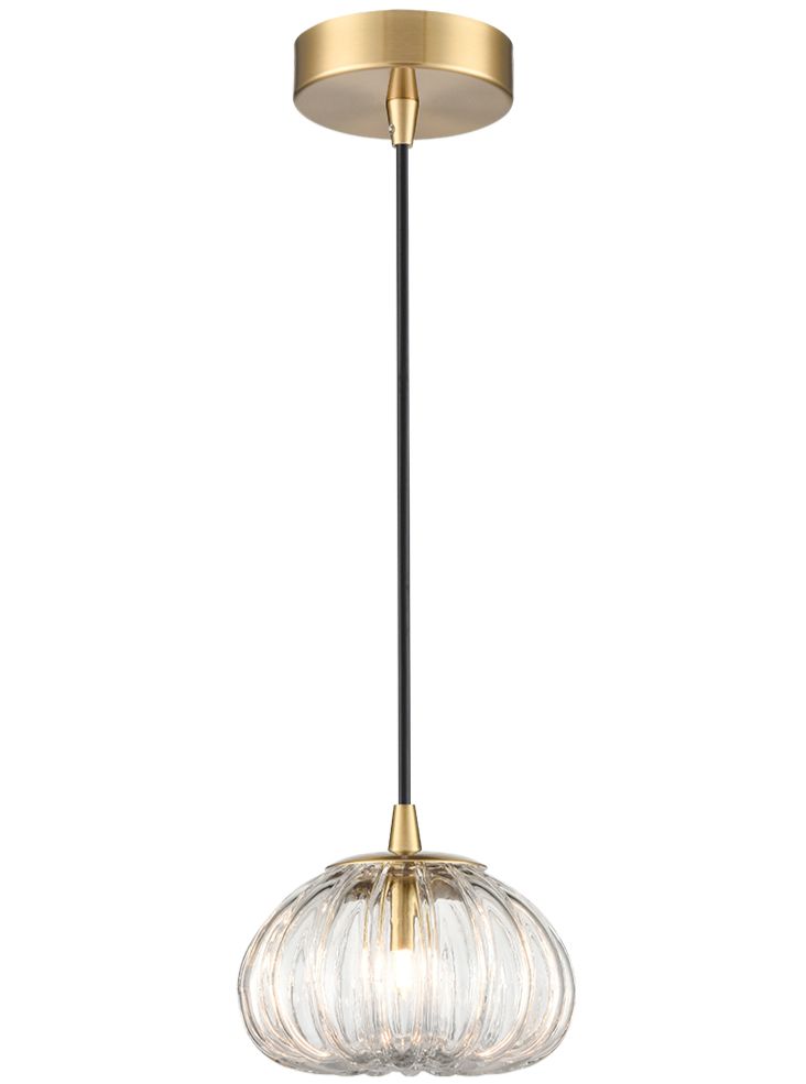 Harvest Pendant Light- Satin Nickel/ Aged Brass