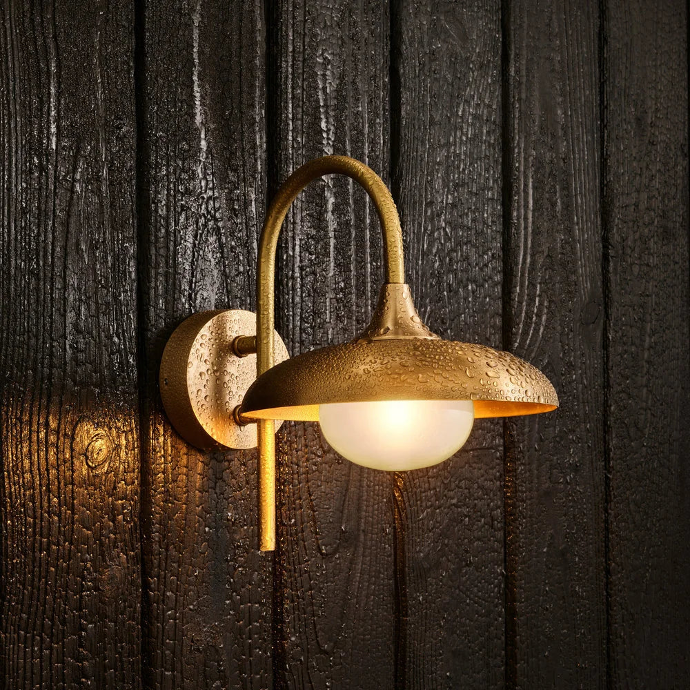Hayle Outdoor & Bathroom Wall Light - Brass