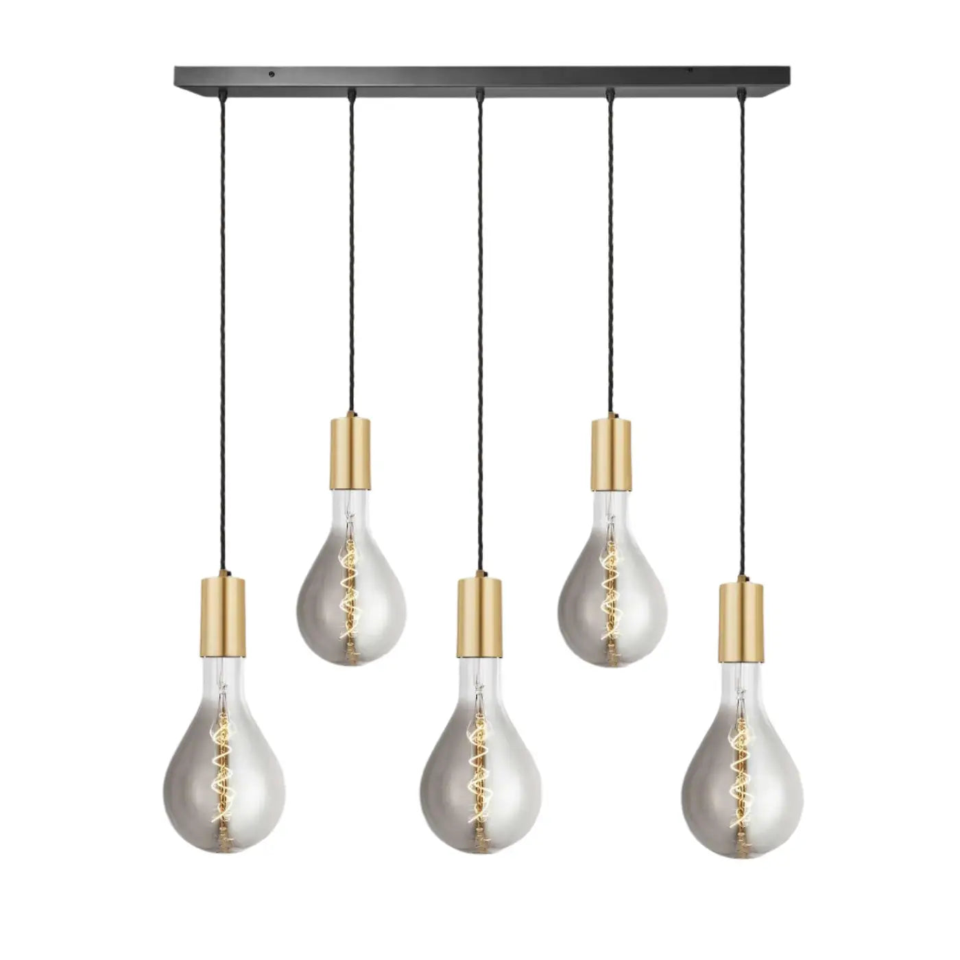 Sleek Large Edison Cluster Lights – Brass/ Pewter
