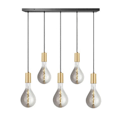 Sleek Large Edison Cluster Lights – Brass/ Pewter