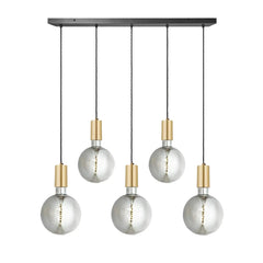 Sleek Large Edison Cluster Lights – Brass/ Pewter