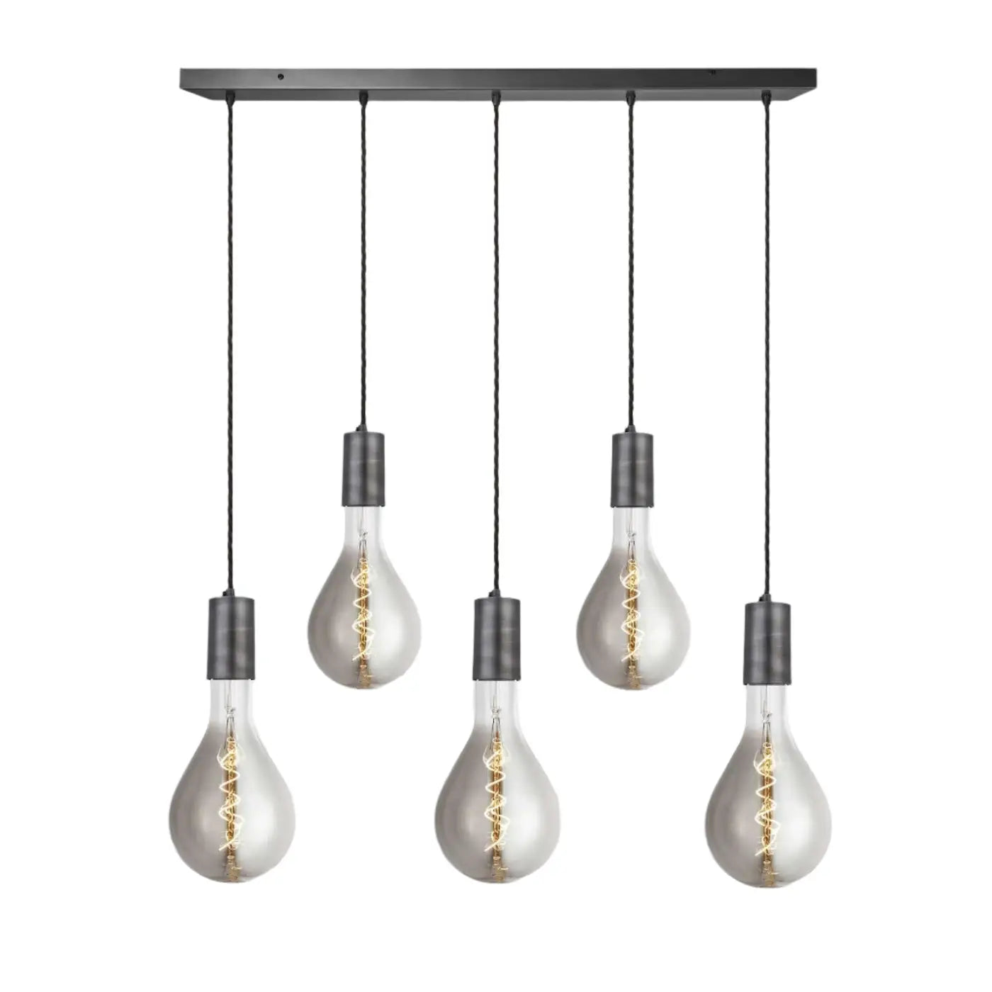 Sleek Large Edison Cluster Lights – Brass/ Pewter