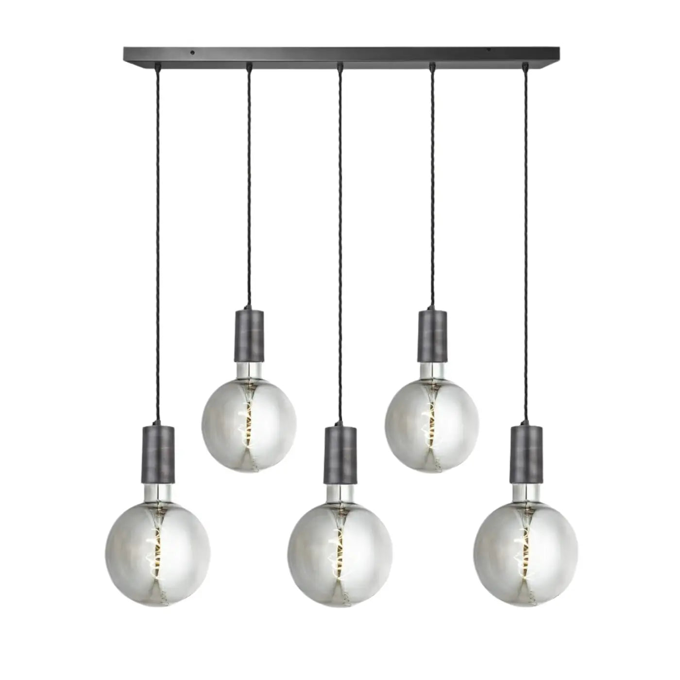 Sleek Large Edison Cluster Lights – Brass/ Pewter