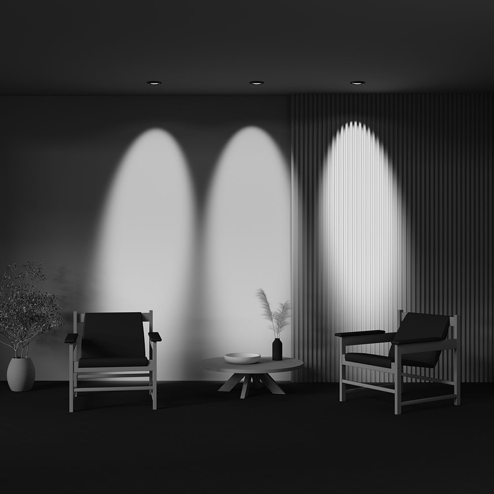 Lens Directional Downlight- Black/ White Finishes
