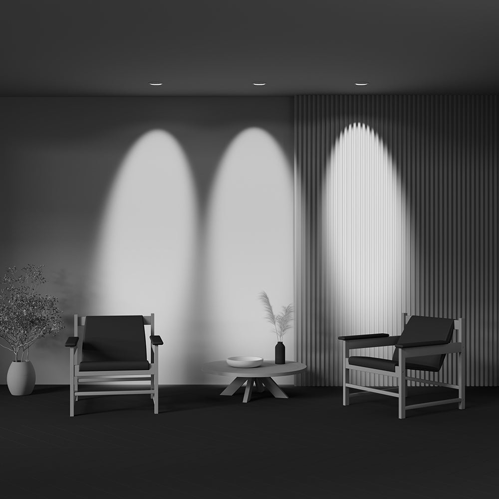 Lens Directional Downlight- Black/ White Finishes
