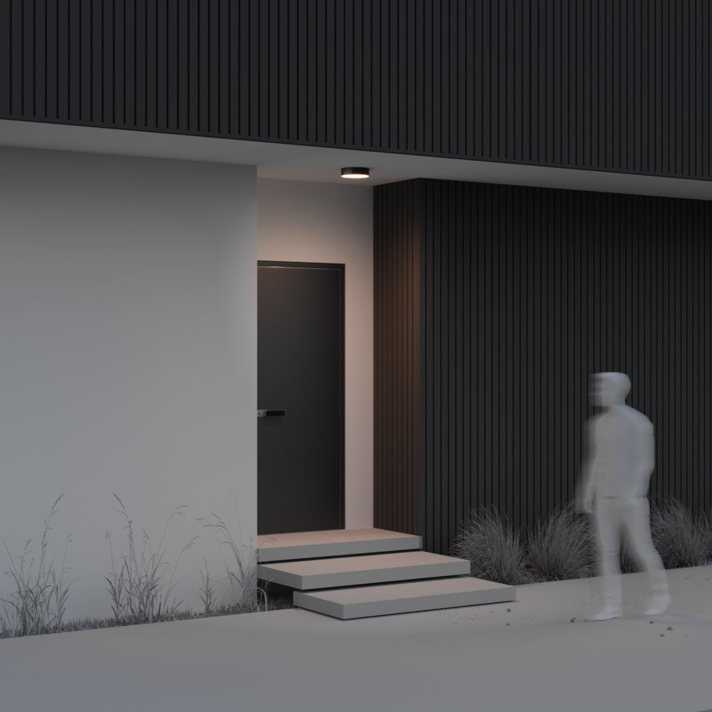 Zon Outdoor Flush Light IP65- Black/ White Finishes