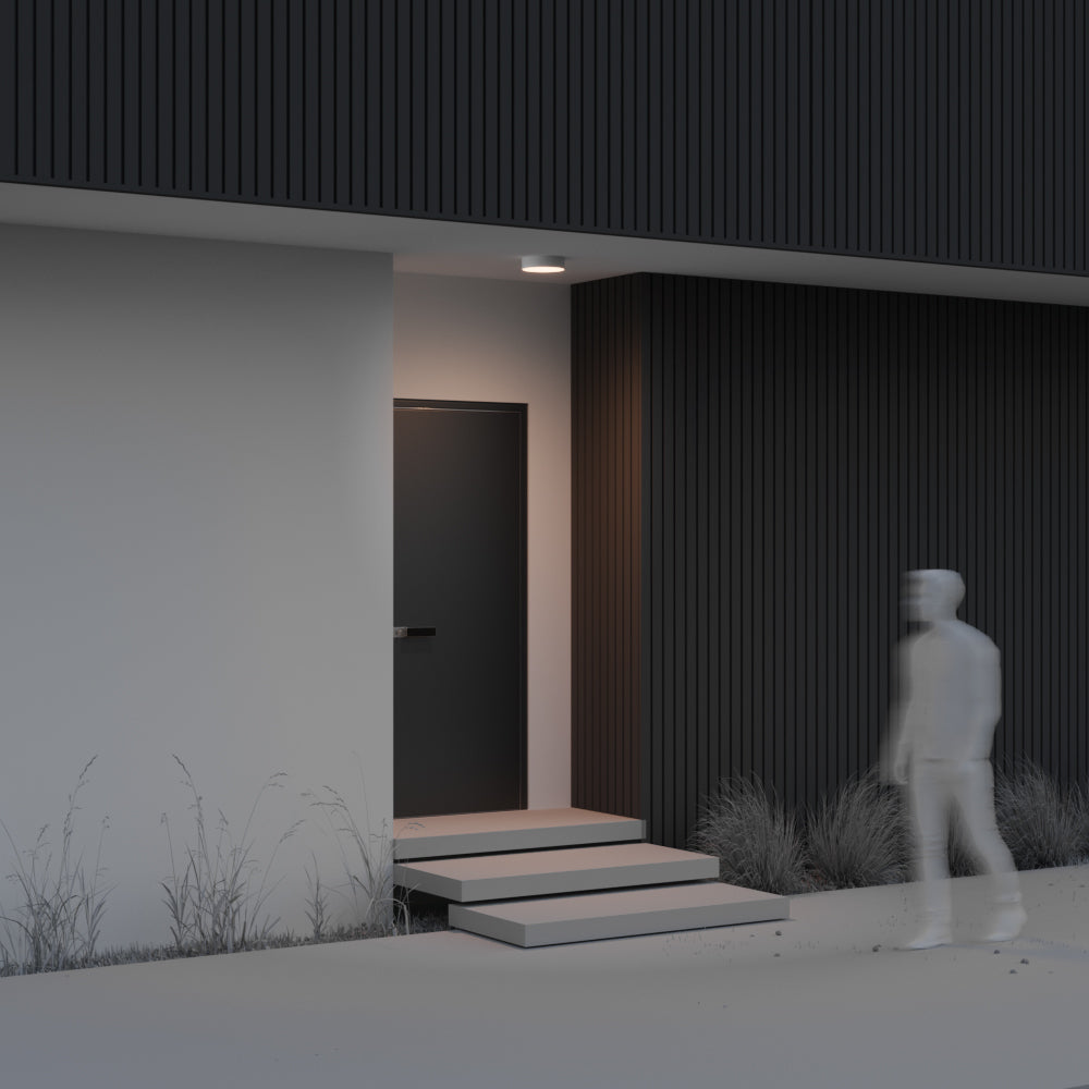 Zon Outdoor Flush Light IP65- Black/ White Finishes