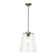 Ibsley Single Pendant In Aged Brass