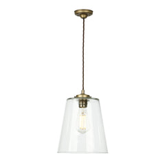 Ibsley Single Pendant In Aged Brass