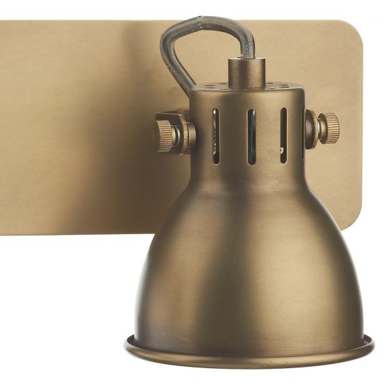 Idaho 2Lt Wall Spotlight - Natural Brass