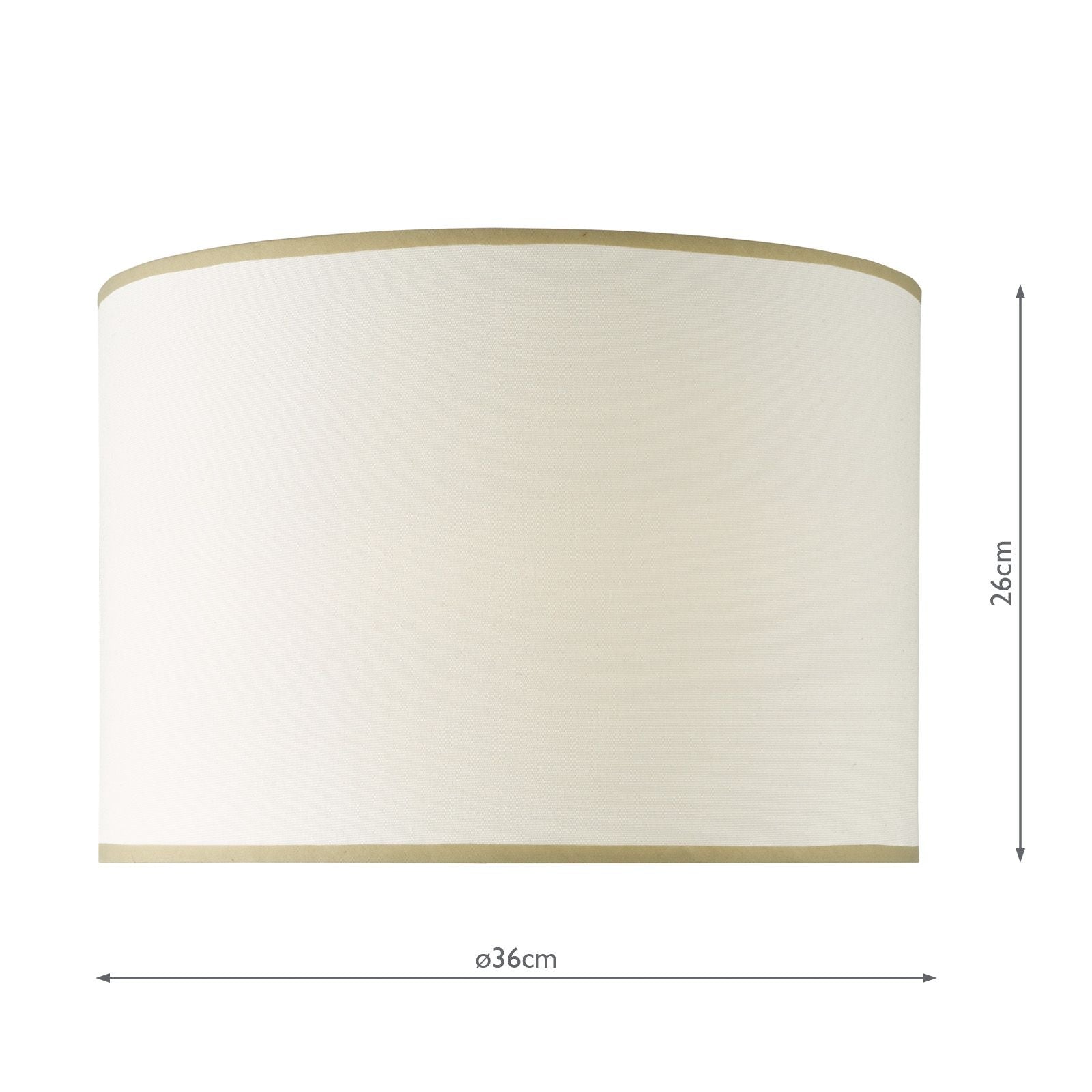 Idella 36cm White Linen Drum Shade