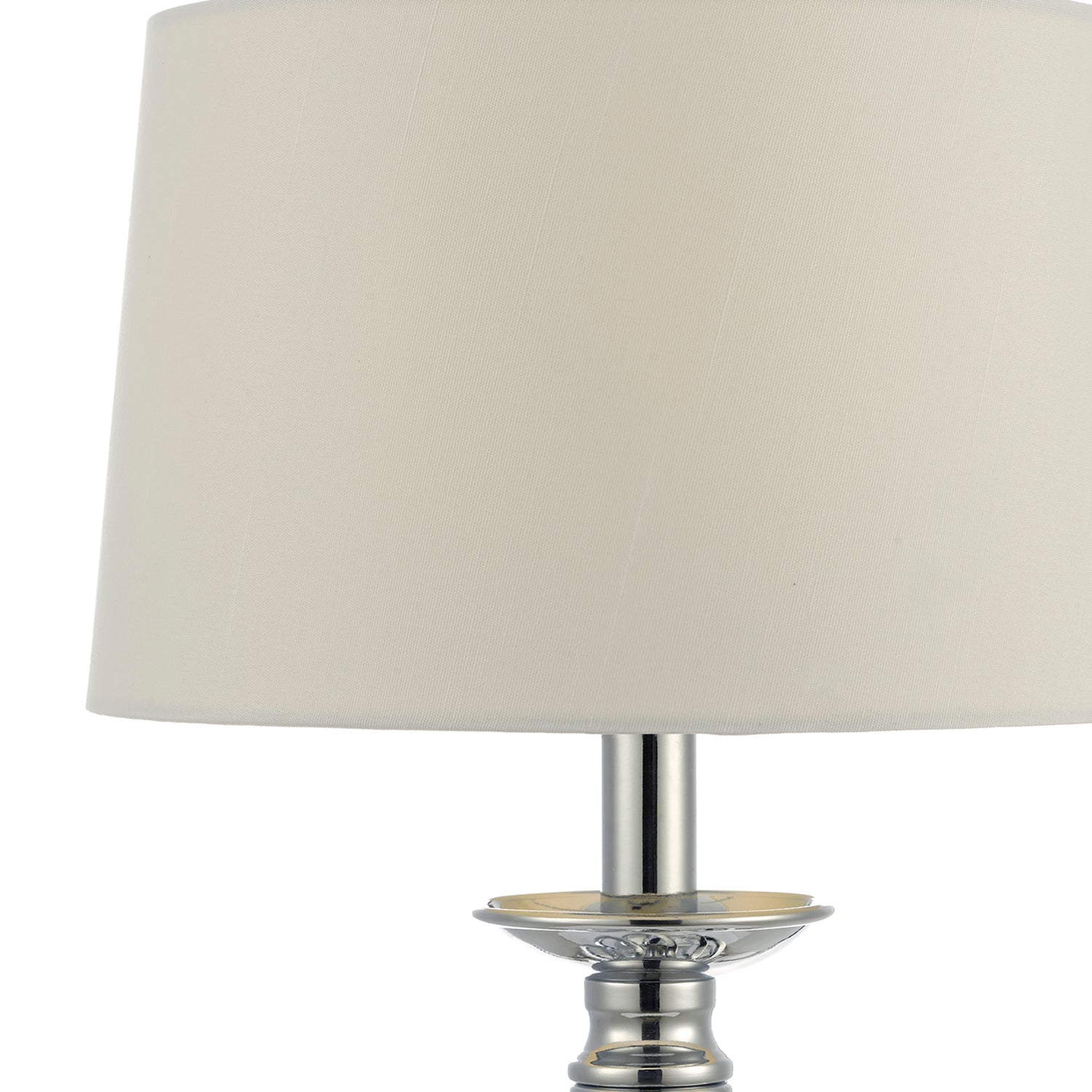 Iffley Touch Table Lamp Gold/Polished Chrome Cage Twist Base With Shade E14