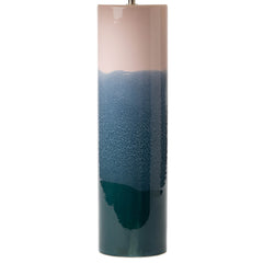 Ignatio Table Lamp Ceramic Pink & Blue With Shade E27