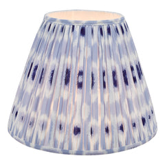 Cotton Tapered drum Shade- White & Blue Mix