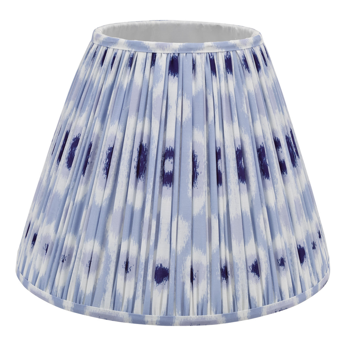 Cotton Tapered drum Shade- White & Blue Mix