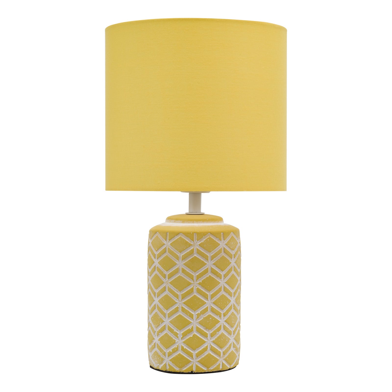 Ilona Ceramic Table Lamp Grey/Yellow With Shade E14