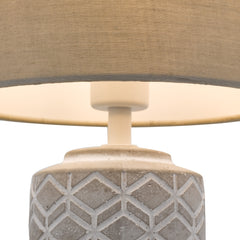 Ilona Ceramic Table Lamp Grey/Yellow With Shade E14