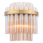 Imani 2 Light Wall Light Natural Brass and Champagne Glass