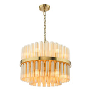 Imani 12 Light Ceiling Light- Natural Brass/ Polished Chrome