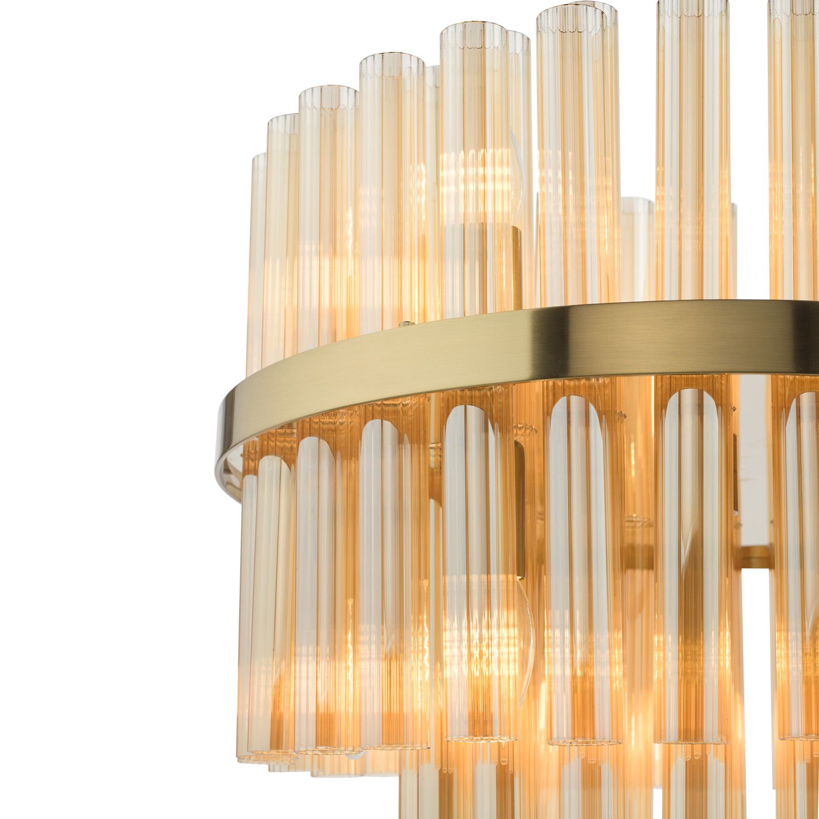 Imani 12 Light Ceiling Light- Natural Brass/ Polished Chrome