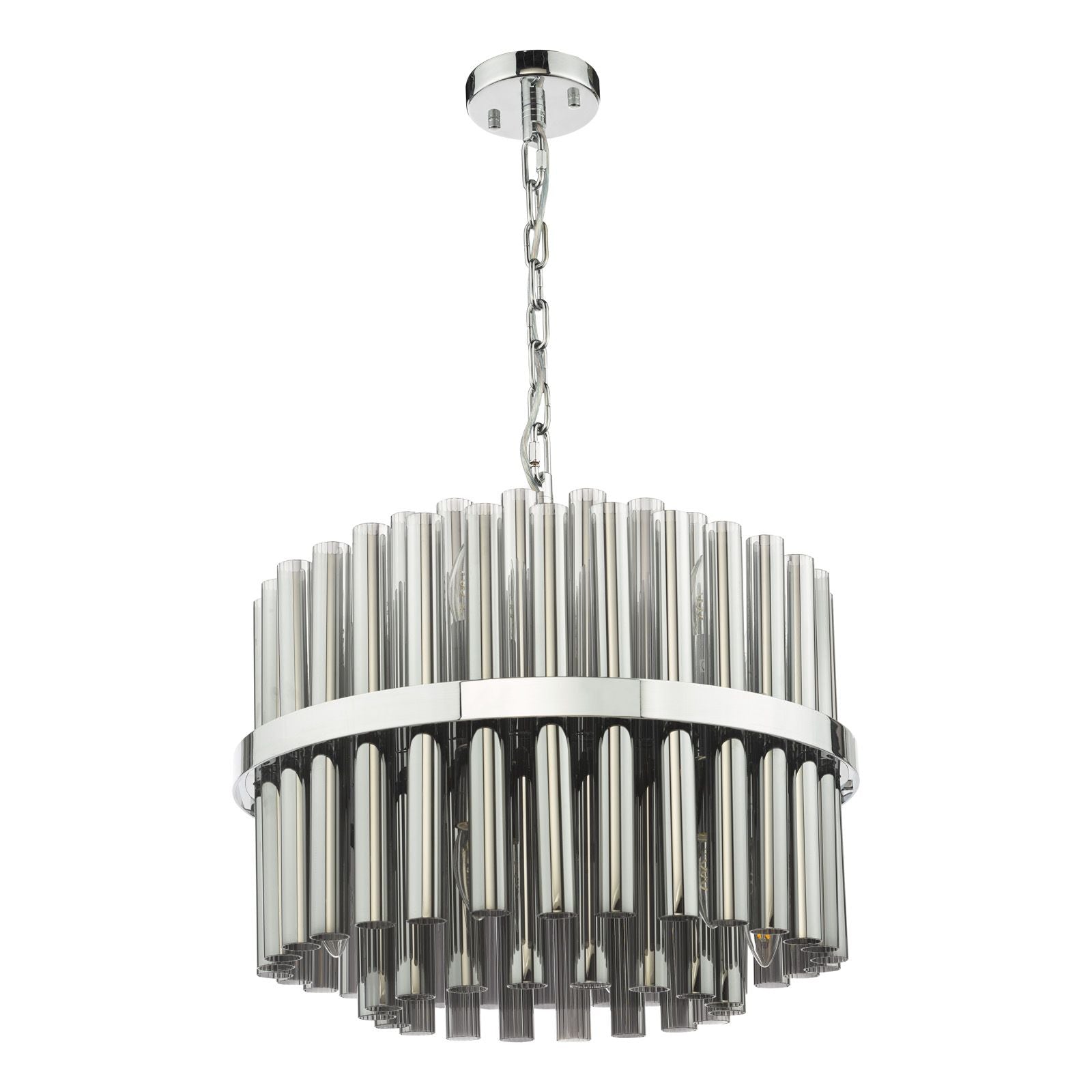 Imani 12 Light Ceiling Light- Natural Brass/ Polished Chrome