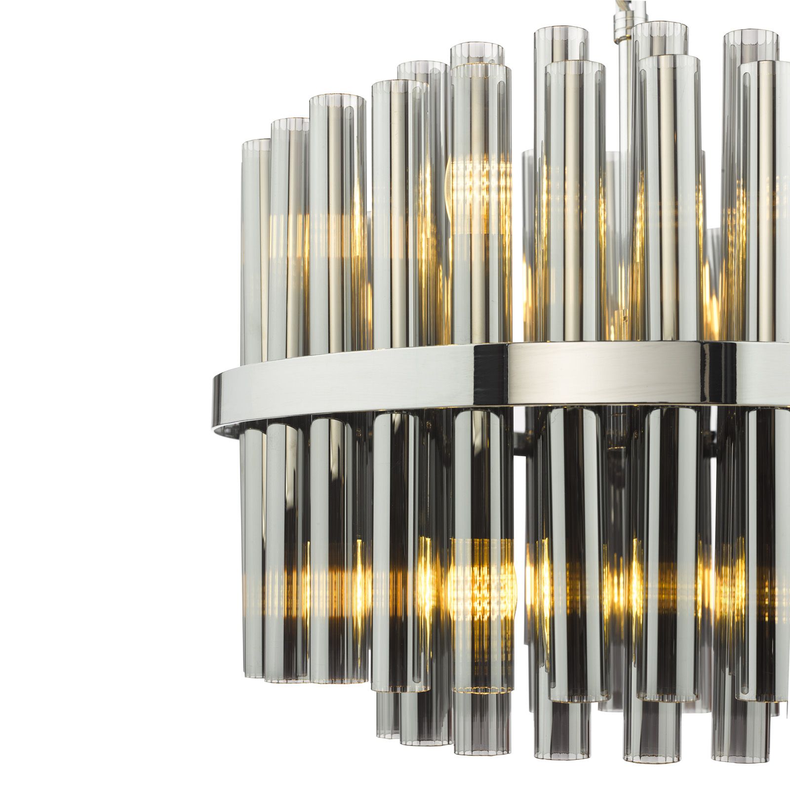 Imani 12 Light Ceiling Light- Natural Brass/ Polished Chrome