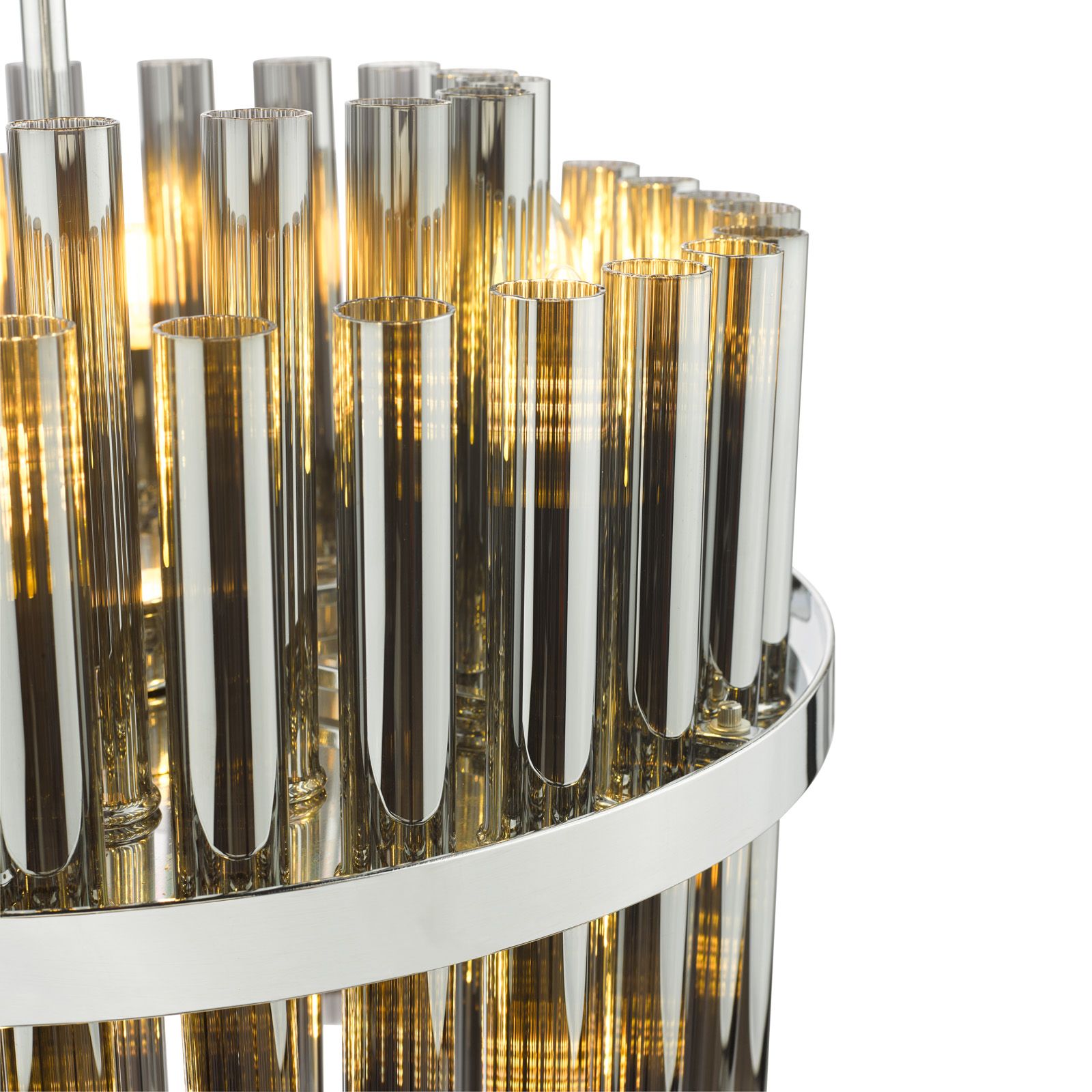 Imani 12 Light Ceiling Light- Natural Brass/ Polished Chrome