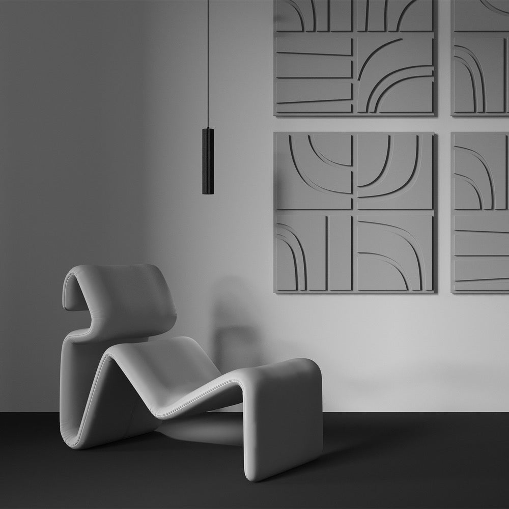 Calipso Pendant- Black/ White Finish