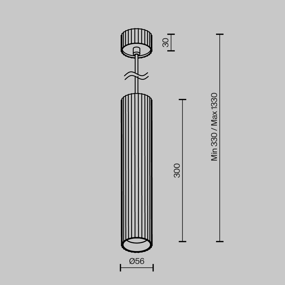 Calipso Pendant- Black/ White Finish