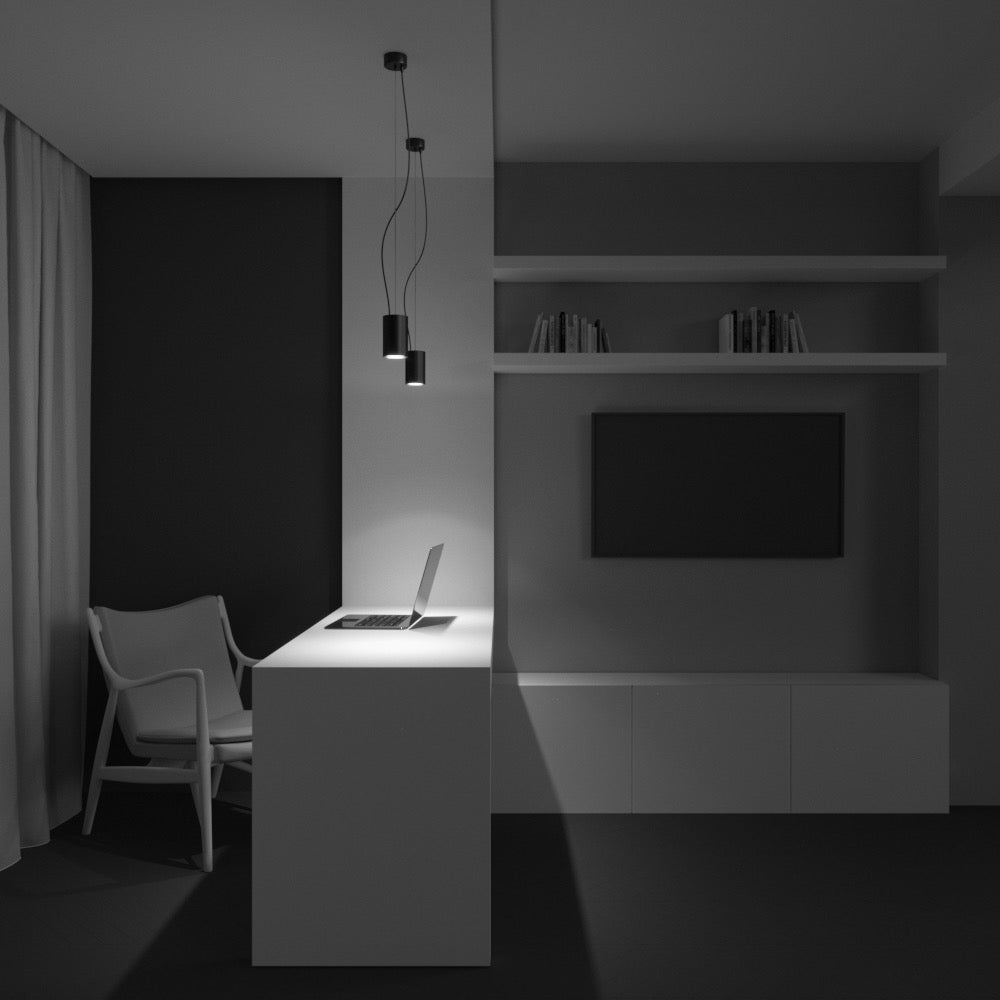 Efir 3000K Pendant Light- Black/ Gold/ White