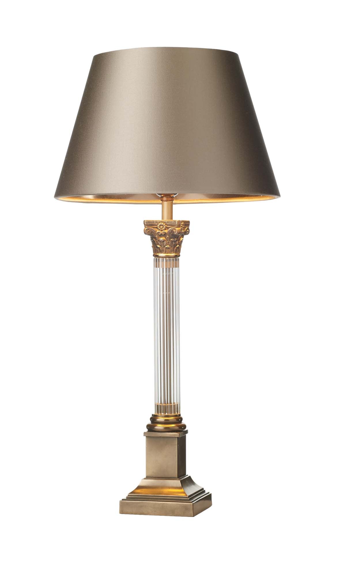 Imperial Small/Large Table Lamp Glass And Bronze Base Only B22