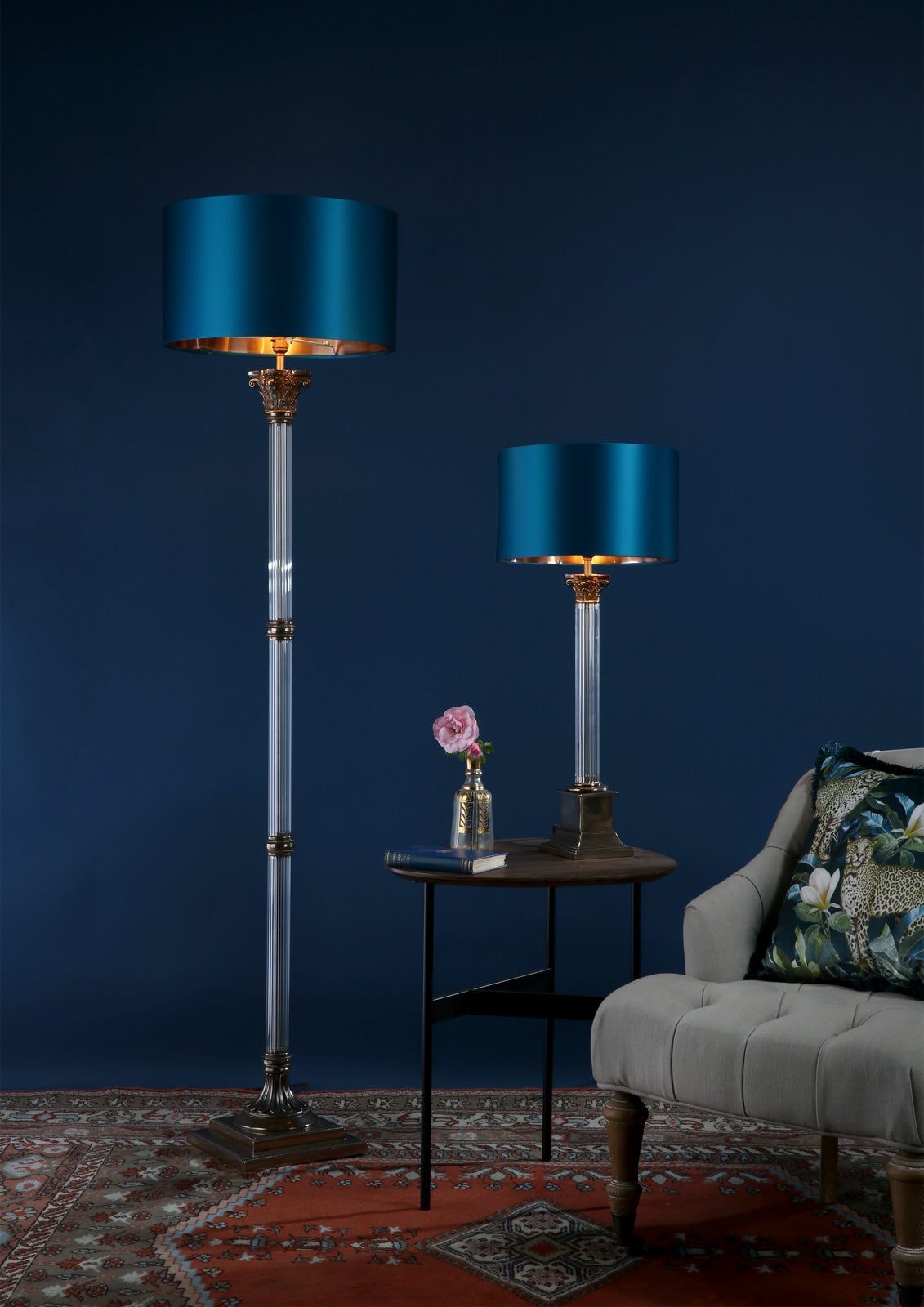 Imperial Small/Large Table Lamp Glass And Bronze Base Only B22