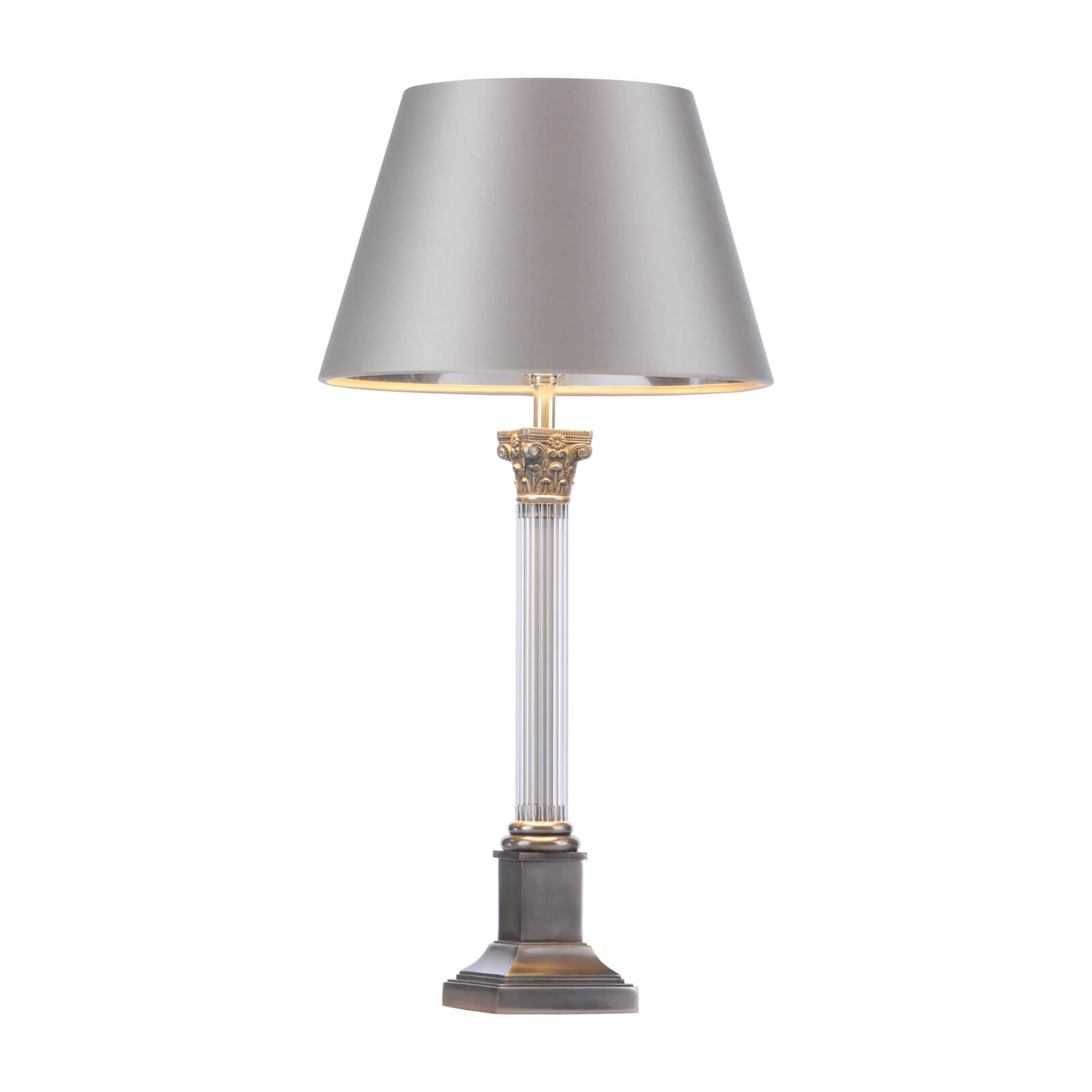 Imperial Small/Large Table Lamp Large in Pewter and Glass - Base only B22