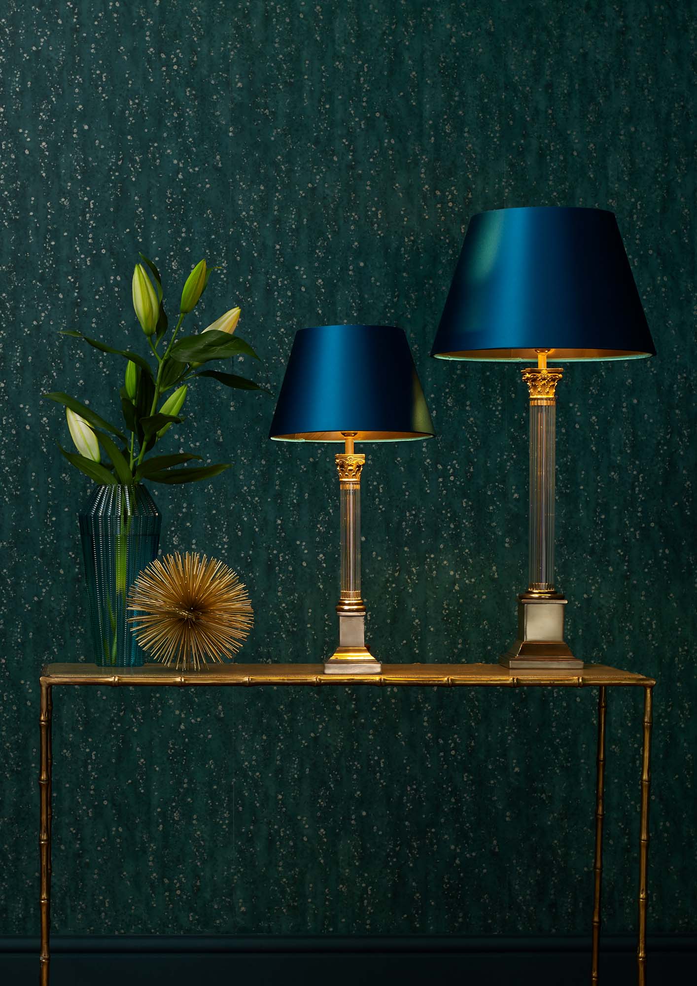 Imperial Small/Large Table Lamp Glass And Bronze Base Only B22