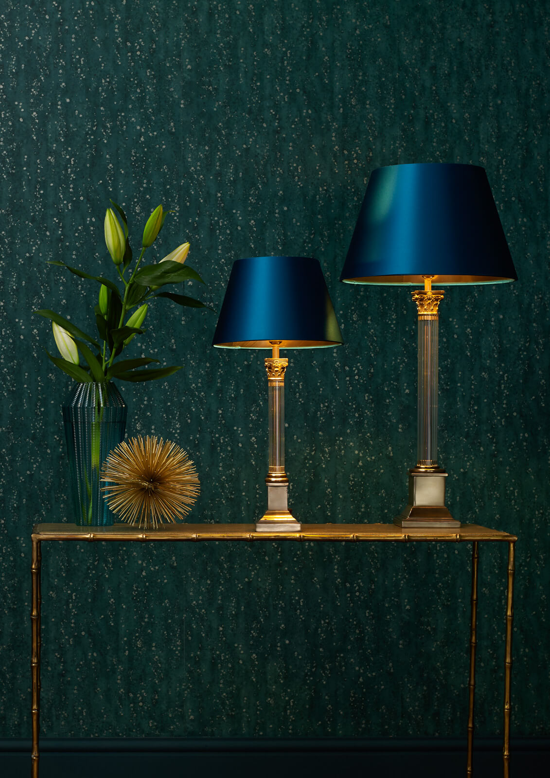 Imperial Small/Large Table Lamp Glass And Bronze Base Only B22